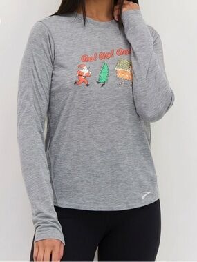 BROOKS GO MERRY Long Sleeve Running Top Plus Size XL